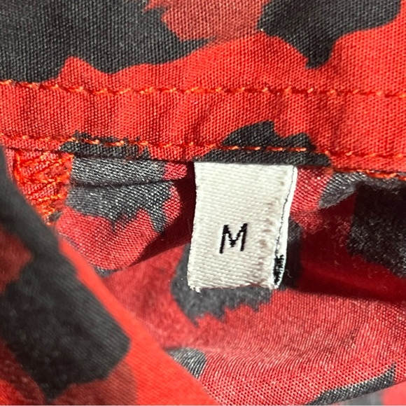Ovadia & Sons Red Leopard Short Sleeve Button Shirt - Picture 6 of 7